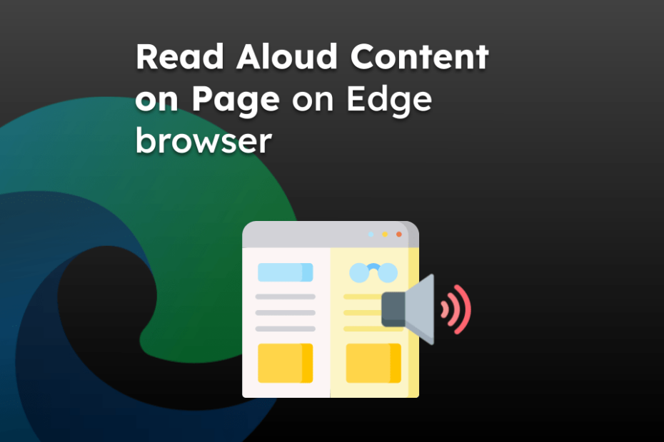 Read Aloud Content on Page on Edge browser