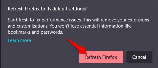 Refresh Firefox to Remove Customization and Settings