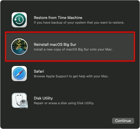 Переустановите MacOS на Mac