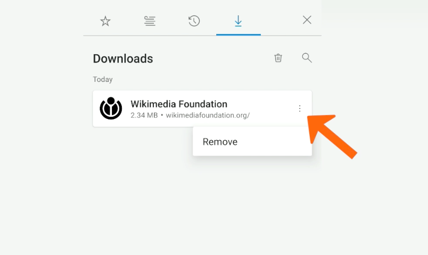 Remove download offline page microsoft edge