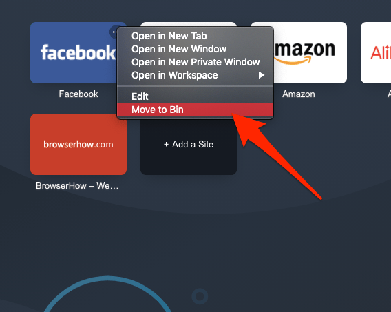 Remove the Shortcut Link from Speed Dial on Opera Home Screen