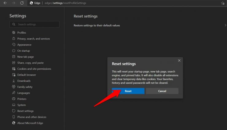 how to stop microsoft edge from opening to the same page