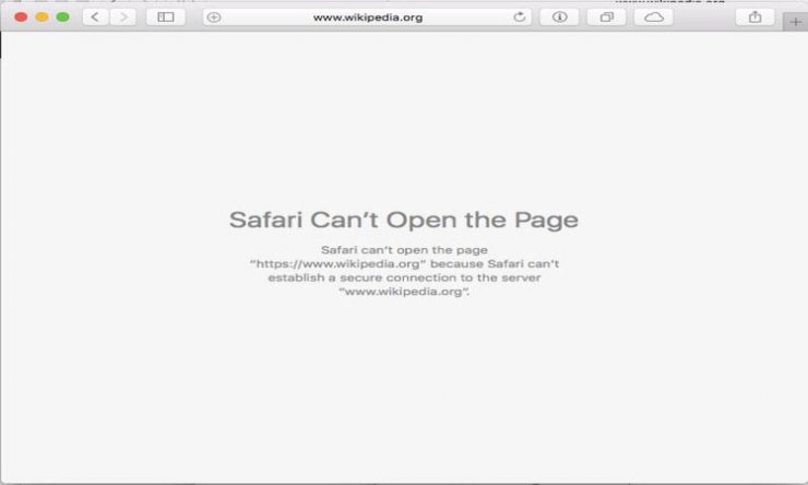 stremio safari cannot open the page