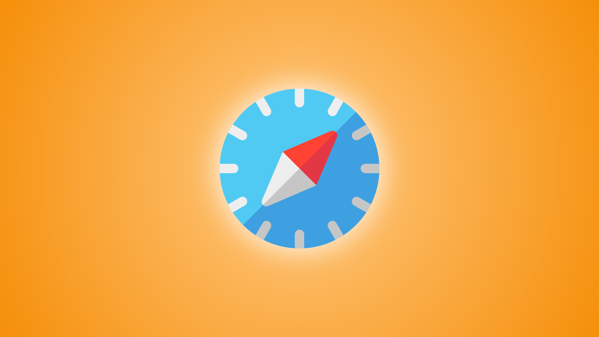 Safari Logo with Orange Gradient background