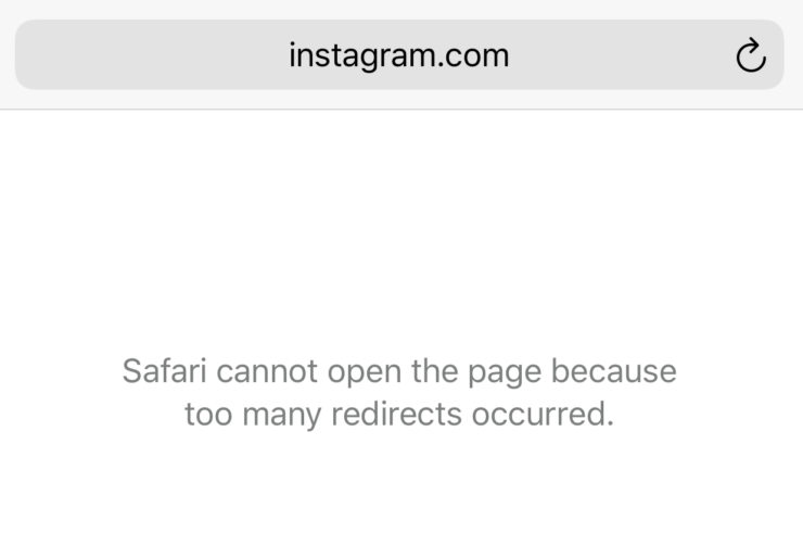 safari redirect limit