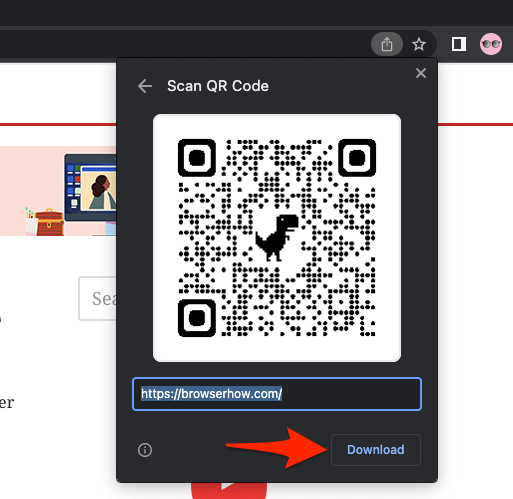 Scan QR Code Generated on Chrome Computer