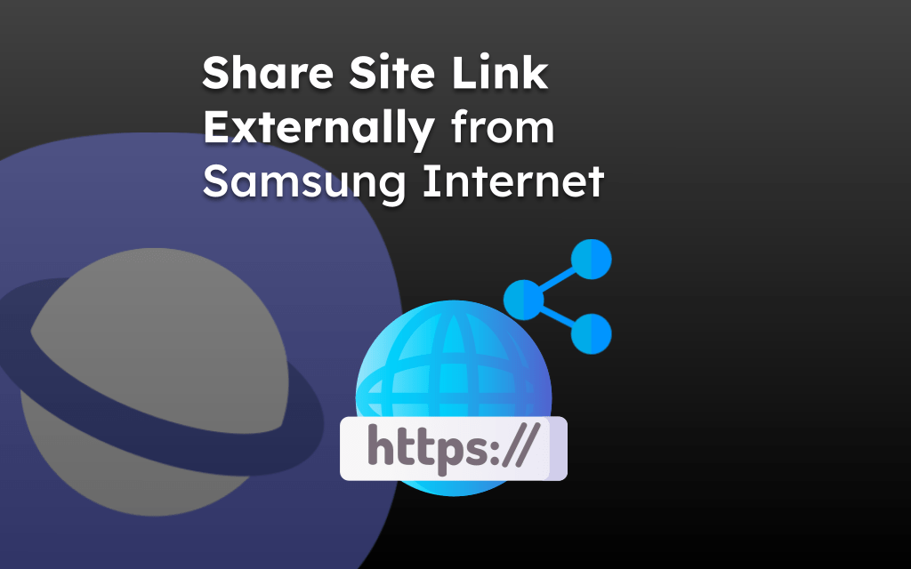 Share Site Link Externally from Samsung Internet