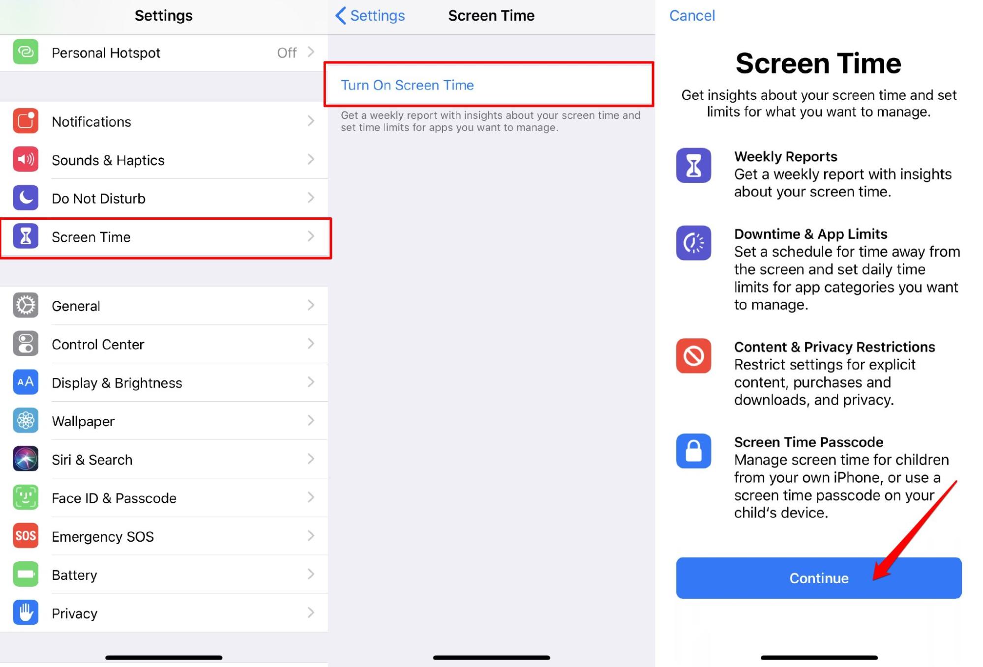 Turn on Screen Time tracker in iPhone and iPad