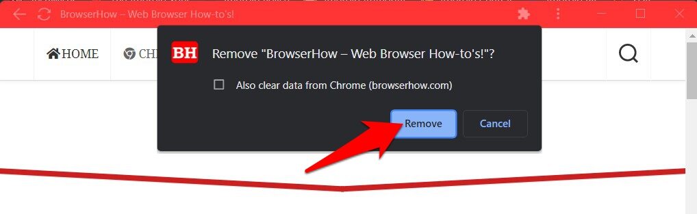 Uninstall Web App from Chrome browser