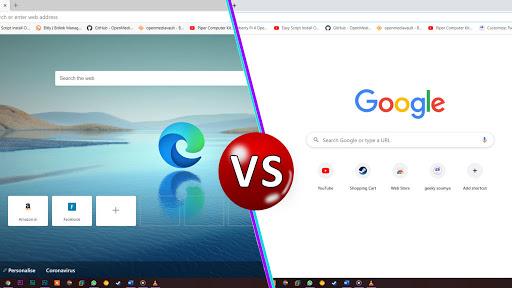 User Interface Of Chrome and Edge Browsers