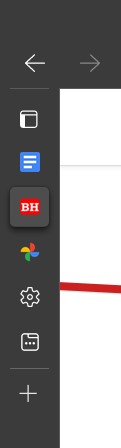 Vertical Tab bar with Site Icons in Microsoft Edge