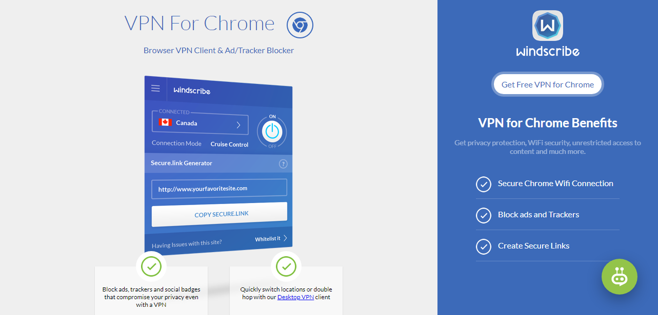 Windscribe VPN для Chrome
