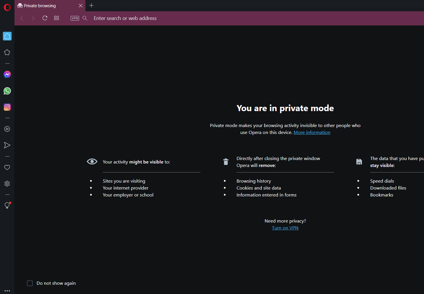 How to Open Private Window and New Tabs on Opera Browser? 1