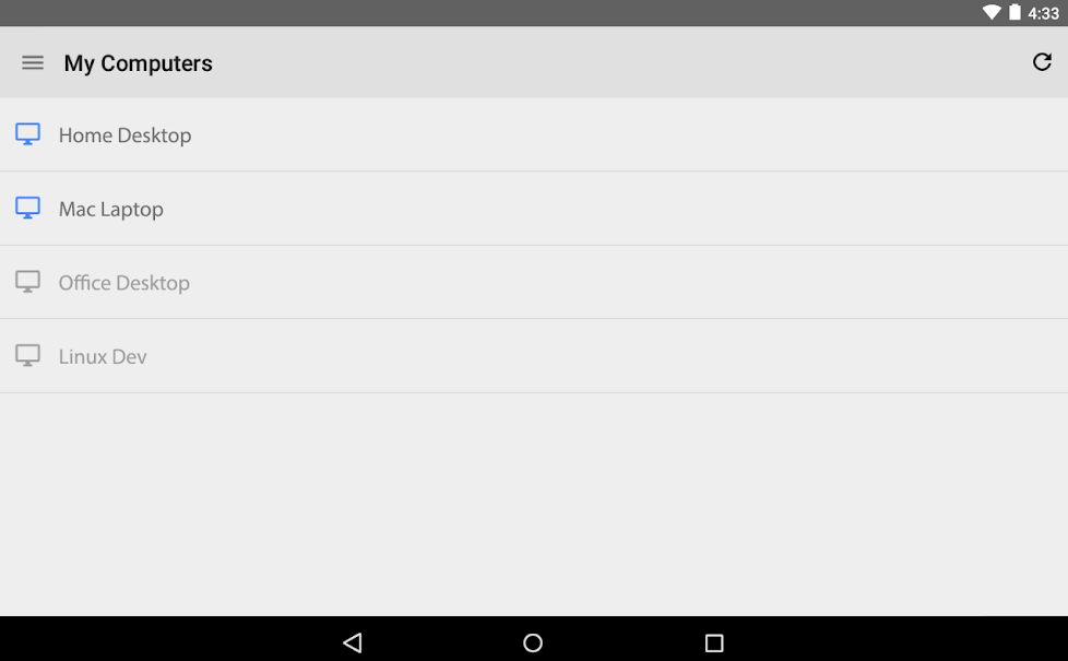 chrome remote desktop connections on android