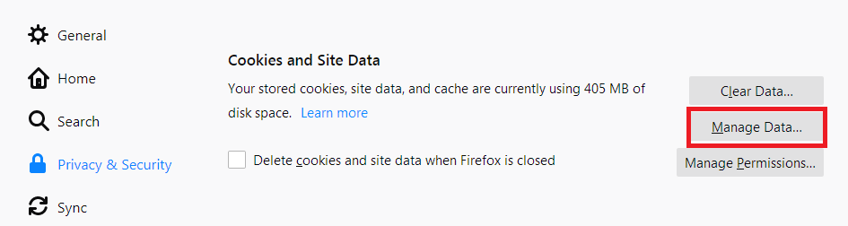 how to block cookies for a more than one website in Firefox computer?