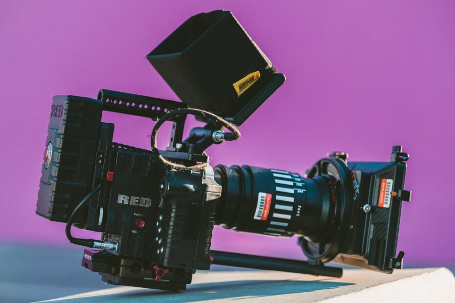 RED camera on Pink background